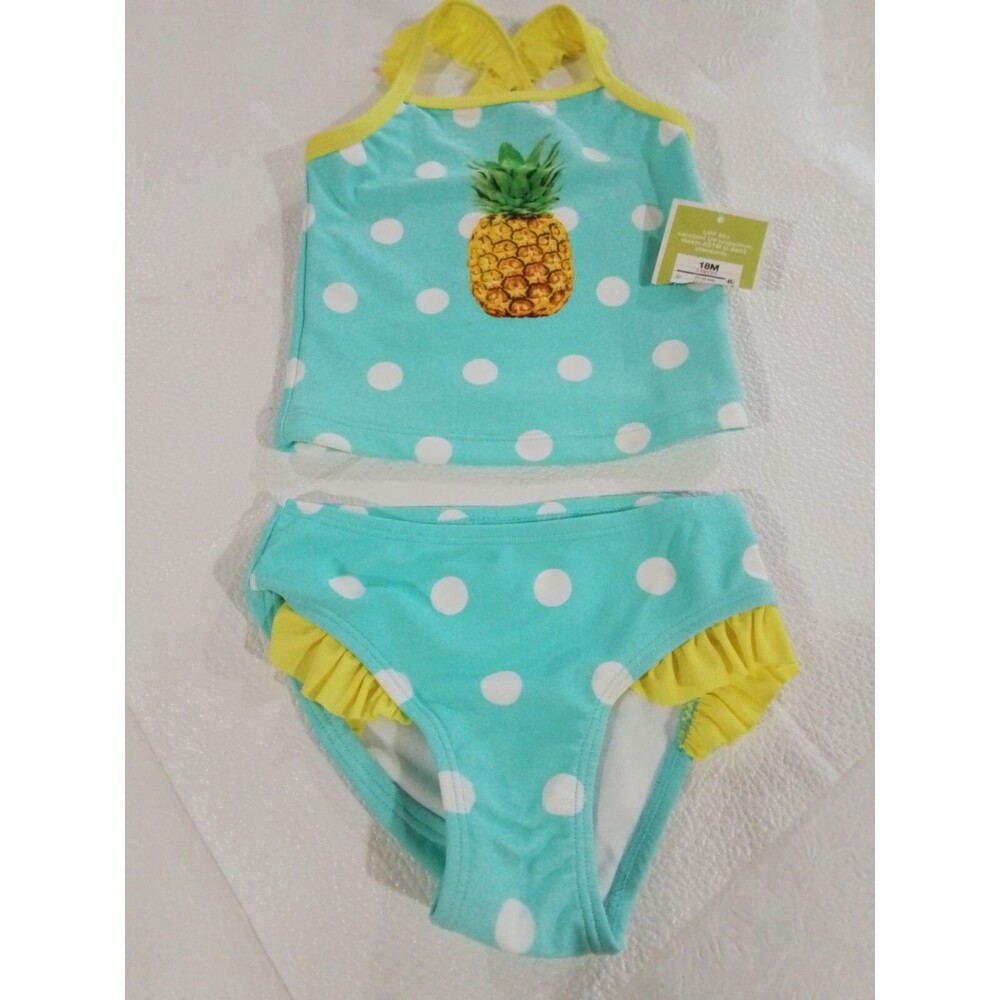 GIRLS TWO PIECE CIRCO AQUA SWIMSUIT. SIZE 18M. NEW.
